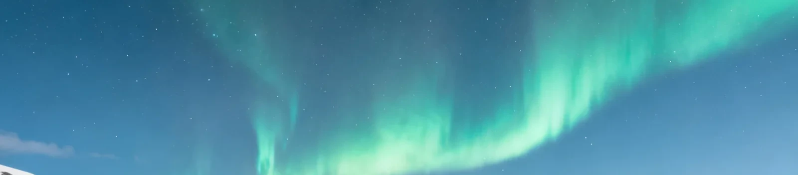 A band of aurora in the northern sky